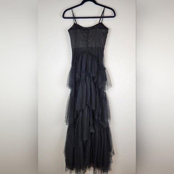 NWT City Studios Junior Sweetheart-Neck Tiered Dress on Blacl Size 12 - Picture 3 of 13